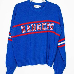 Vintage NY Rangers Cliff Engle NHL Hockey Wool Sweater XL